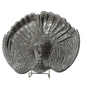 Arthur Court Design 1992 Aluminum Turkey Platter 15X12 inch Charcuterie Cheese